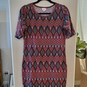 LuLaRoe Julia fitted dress size M